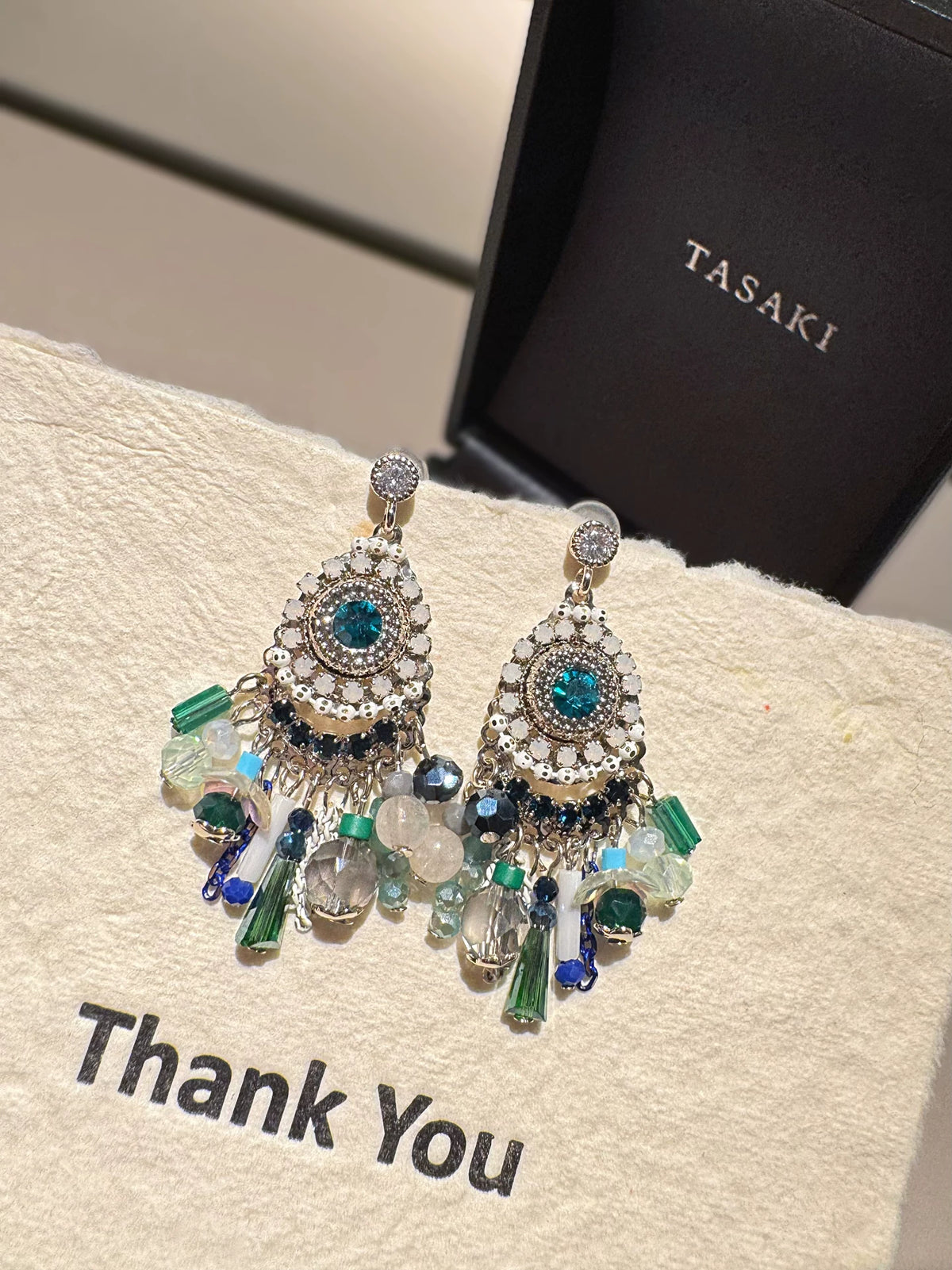 Tassel drop earrings by Yoshan, detail view 3