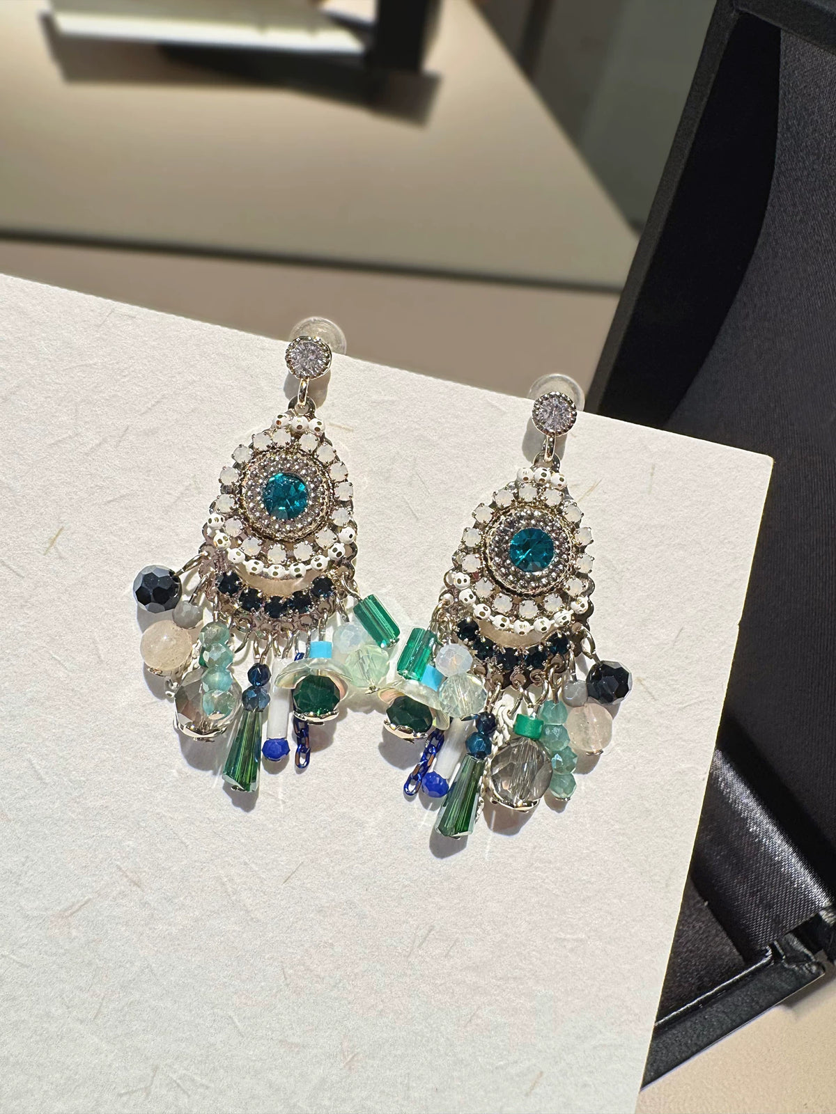 Tassel drop earrings by Yoshan, detail view 5