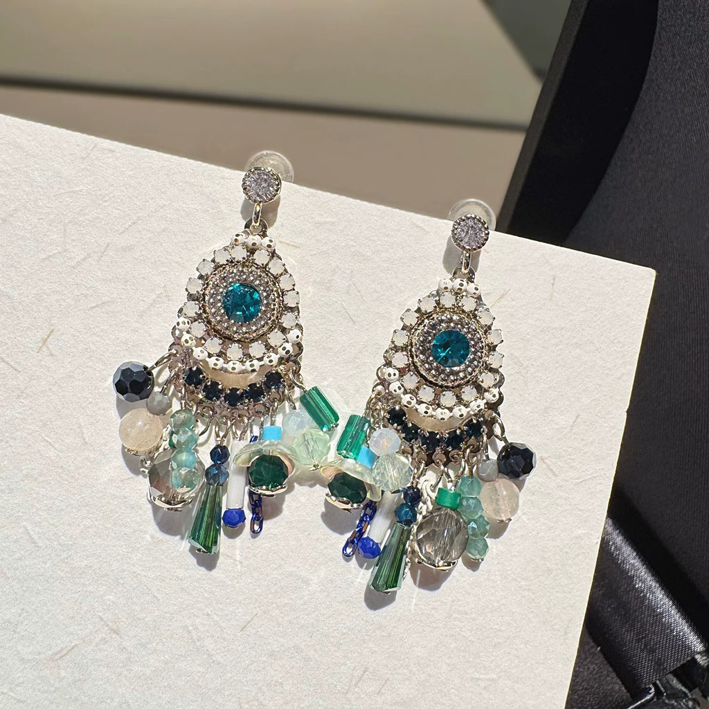 Tassel drop earrings by Yoshan, detail view 6