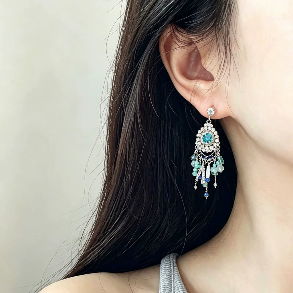 Tassel drop earrings by Yoshan, detail view 7