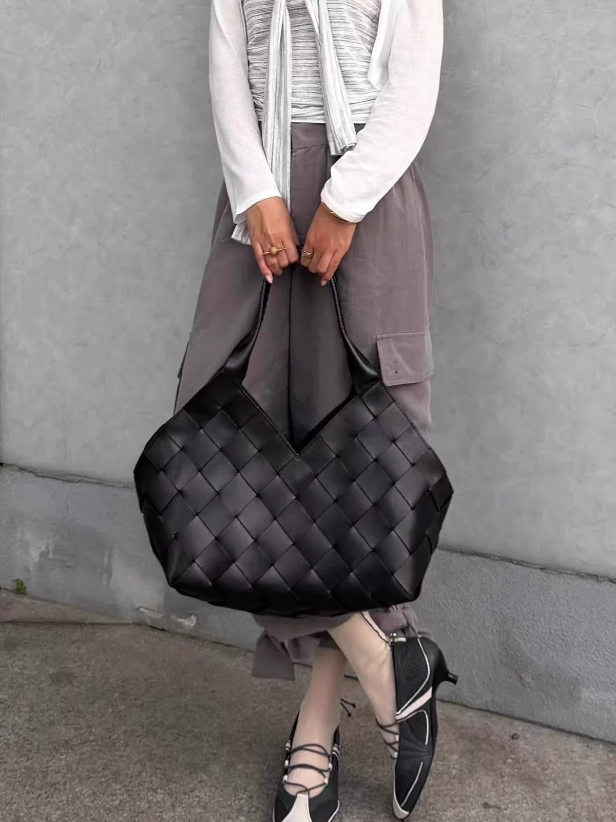 Women's Large-capacity Office Leather Designer Workwear Retro Underarm Bag Shoulder Purse Handbag Work Travel Everyday Purse
