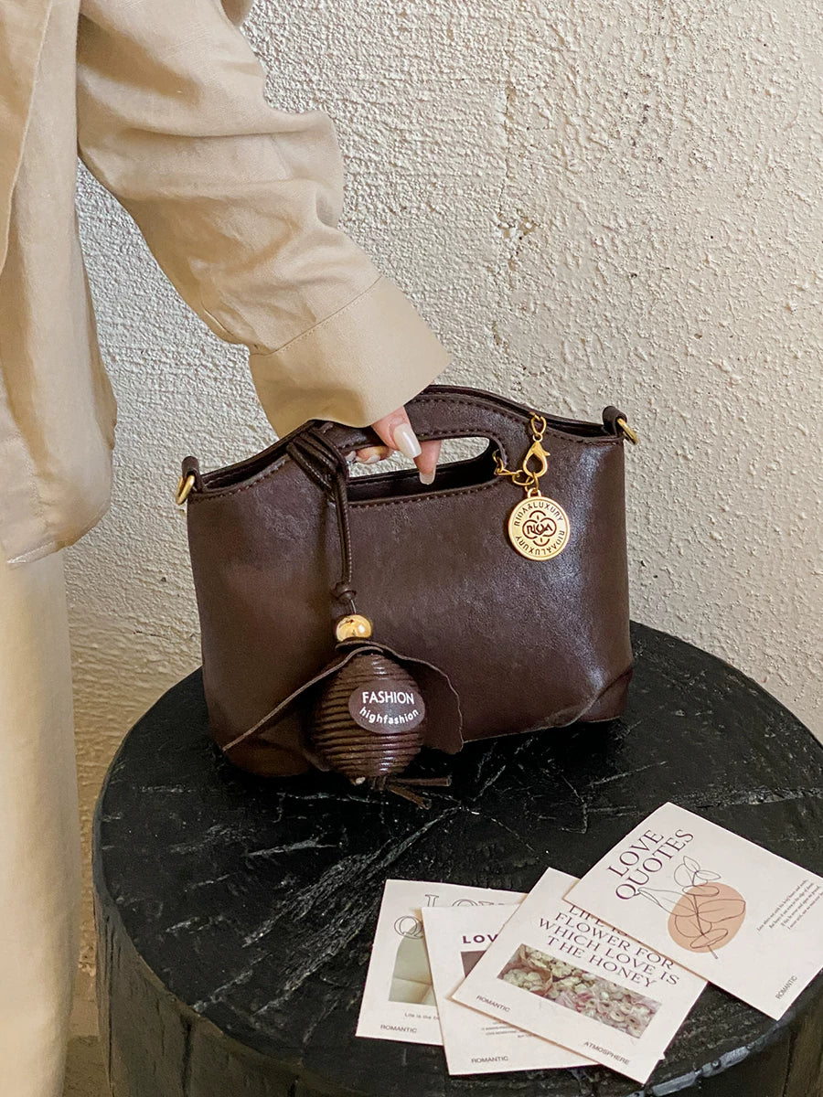Women's Waxed Summer Office Workwear Retro Bucket Bag Drawstring Shoulder Purse Work Travel Everyday Purse