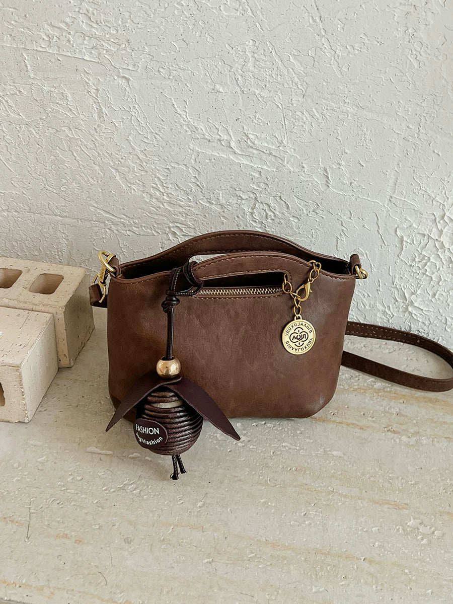 Women's Waxed Summer Office Workwear Retro Bucket Bag Drawstring Shoulder Purse Work Travel Everyday Purse