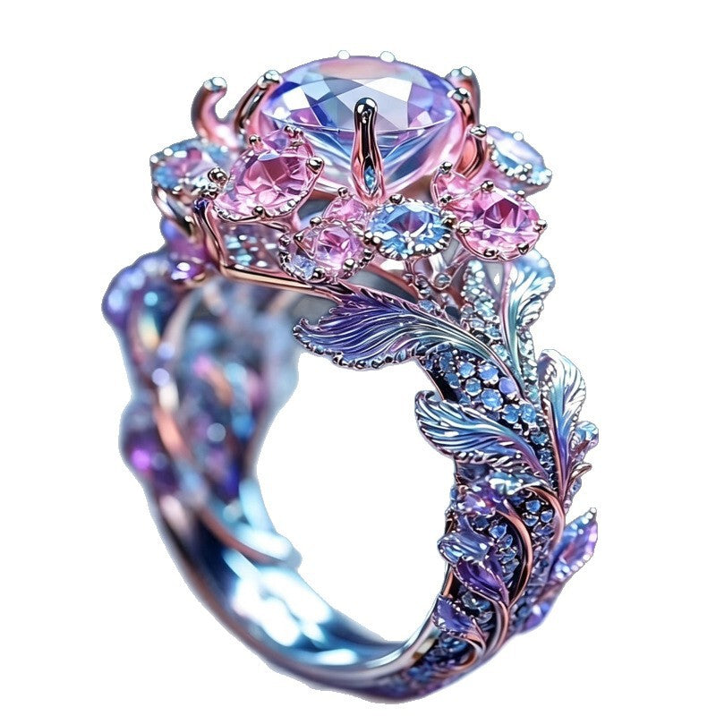 Cubic zirconia jewelry set by Yoshan, detail view 5