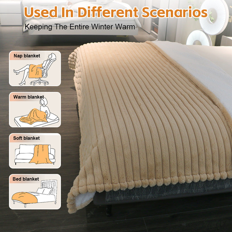 Heated Small Appliance Usb Shawl Throw Blanket Home Office Travel Wrap Electric Heating