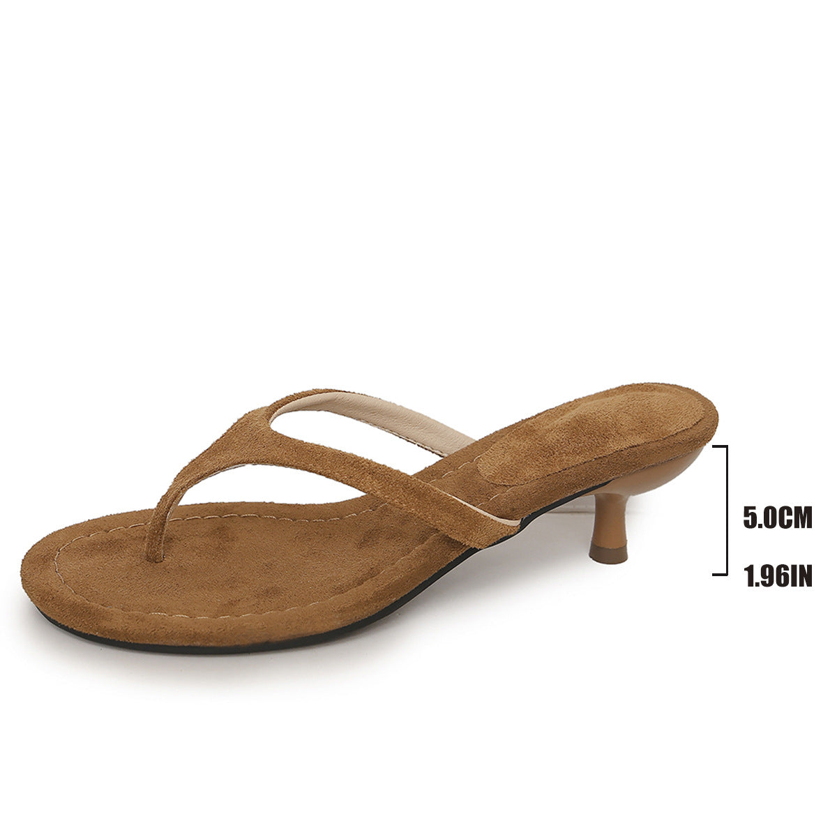 Women's Summer Suede Plus Size Outdoor Flip-Flops Beach Thong Sandals Slides Slippers