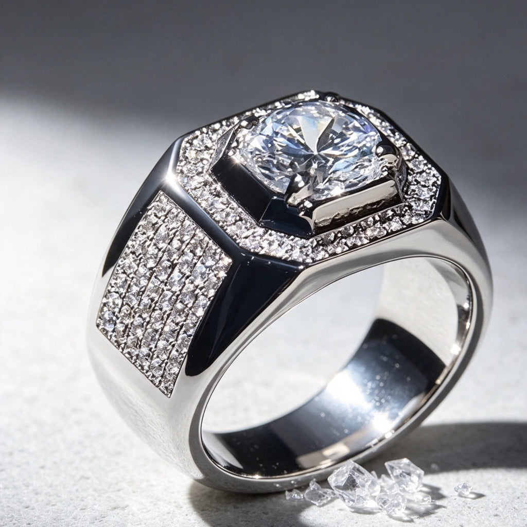 Cubic zirconia jewelry set by Yoshan, detail view 2