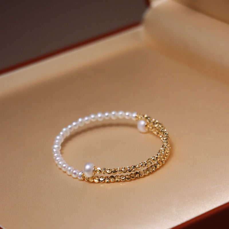 Pearl retro bracelet by Yoshan, detail view 3