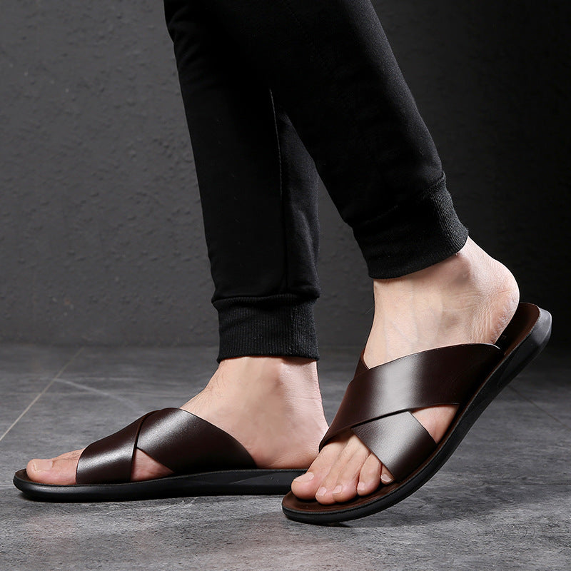 Men's Summer Indoor Plus Size Beach Casual Sandals Vacation Wedding Guest Strappy