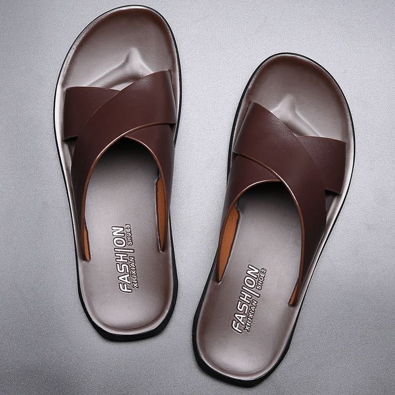 Men's Summer Indoor Plus Size Beach Casual Sandals Vacation Wedding Guest Strappy