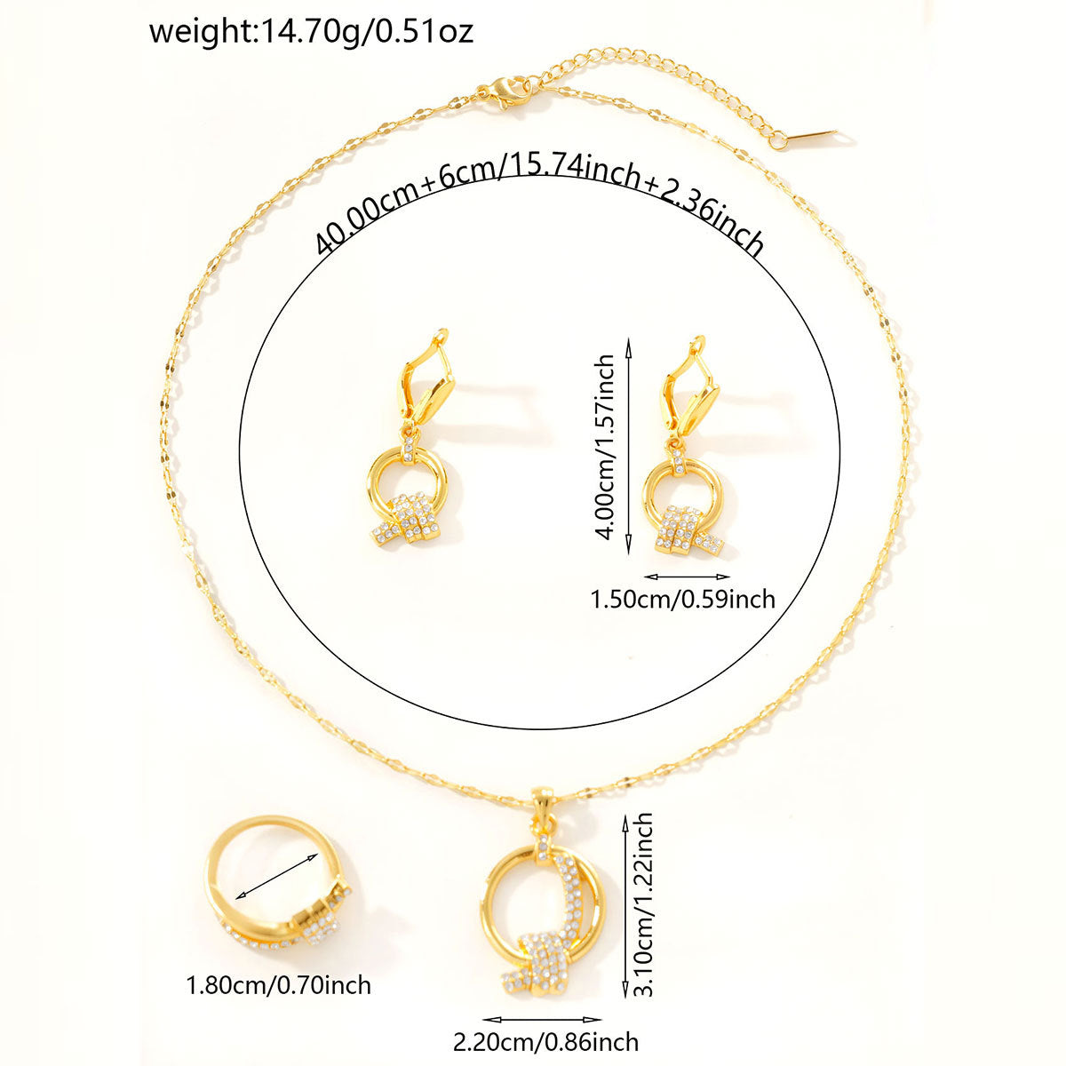Geometric earrings by Yoshan, detail view 4