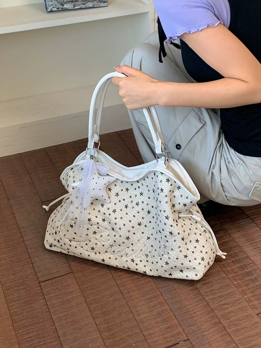 Women's Large-capacity Fall Winter Polka-dot Office Workwear Tote Bag Shoulder Crossbody Purse Work Travel Everyday Purse