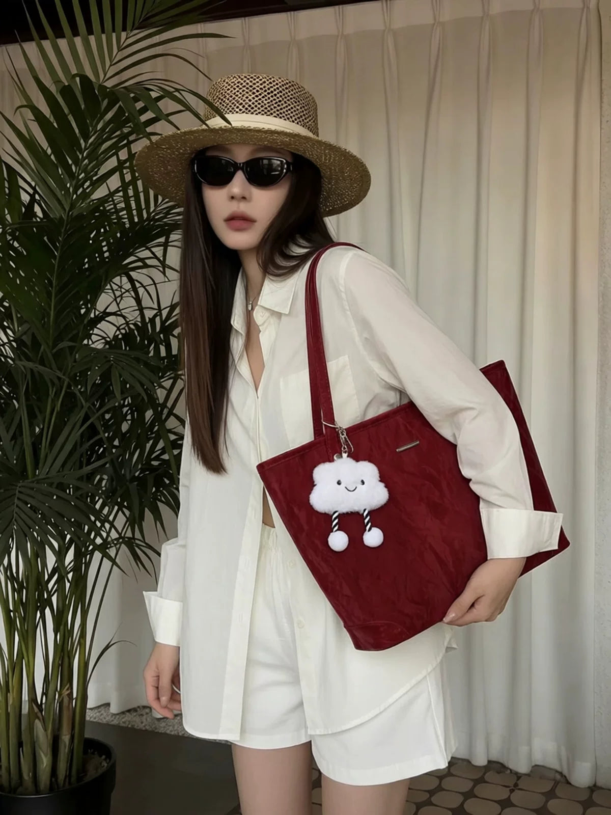 Women's Large-Capacity Bridal Tote Bag Shoulder Crossbody Purse Work and Travel Office