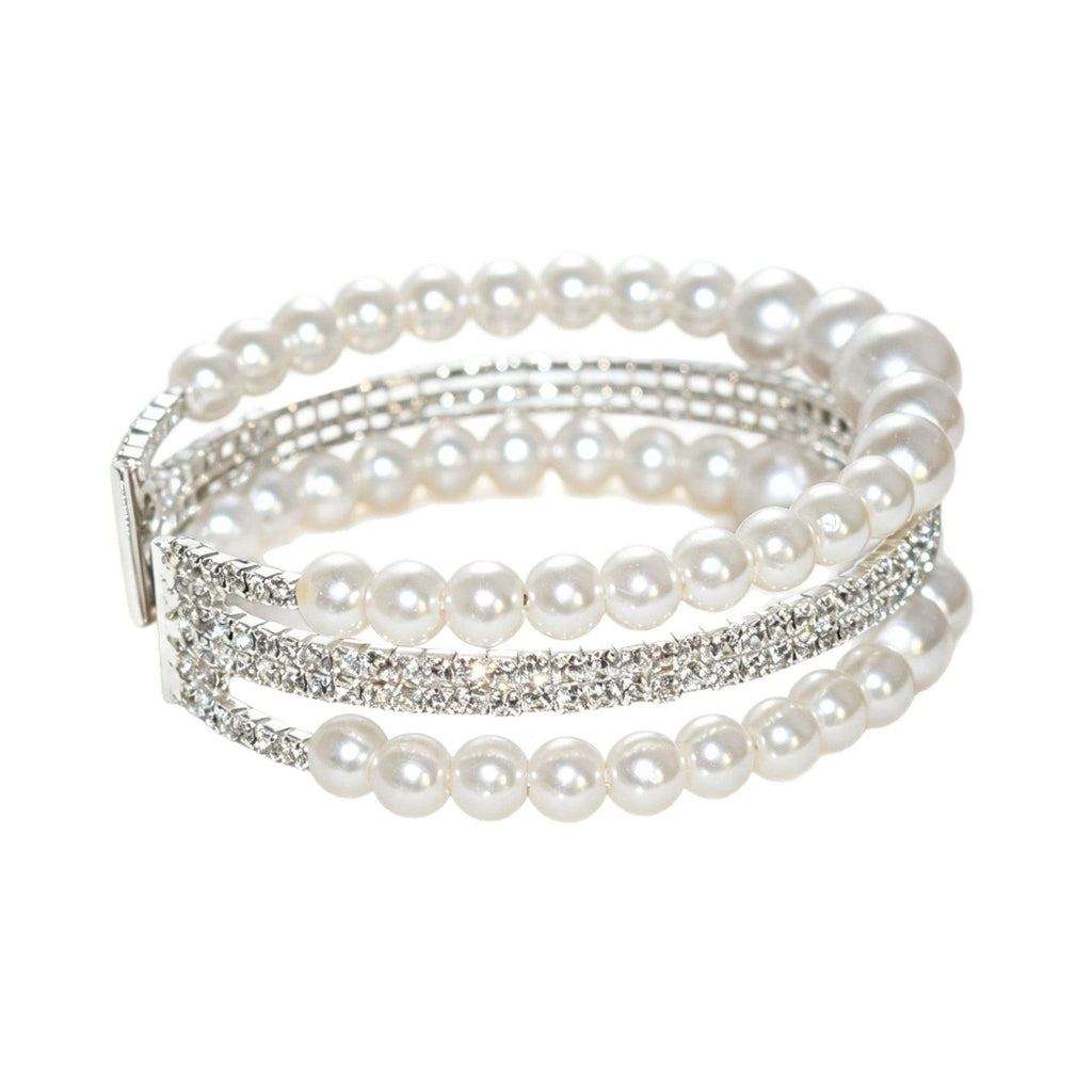 Pearl cuff bracelet by Yoshan, detail view 7