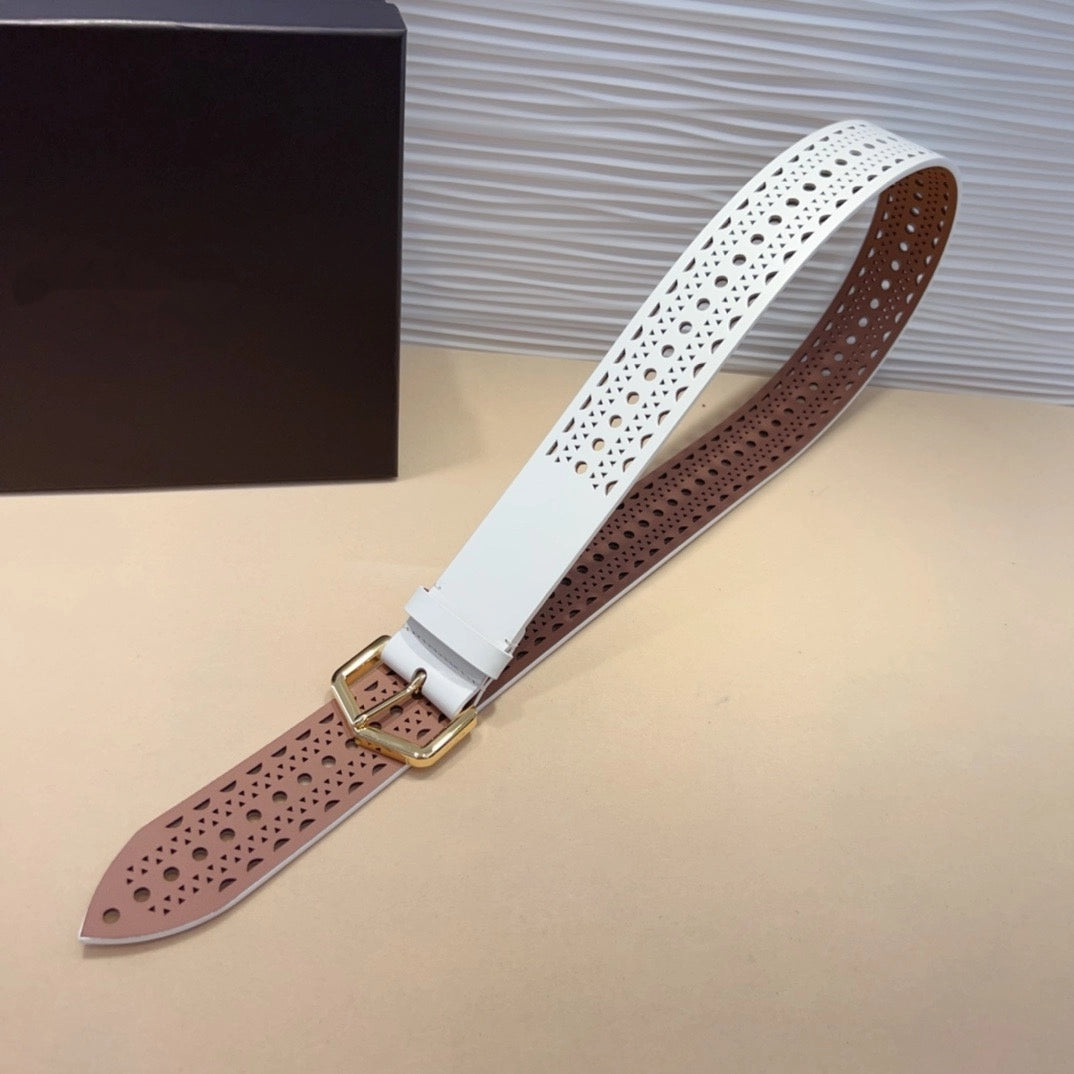 Women's Minimalist Leather Cutout Waist Belt for Date Night Gift Party Everyday Wear Designer Office Vacation