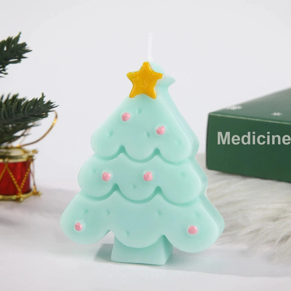 Christmas Tree Shaped Scented Candle, Decorative Holiday Centerpiece and Festive Gift for Home Decor