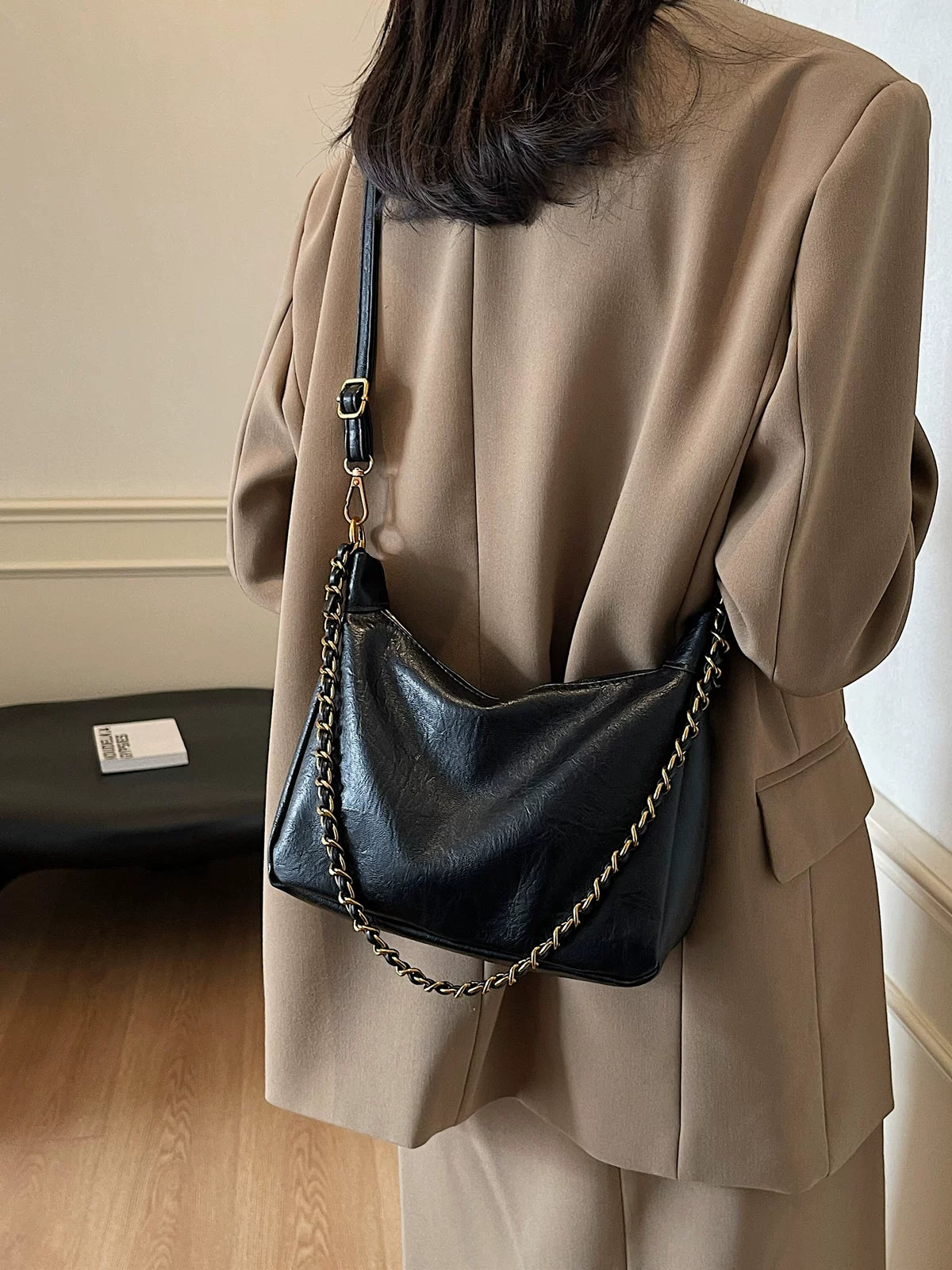 Women's Large-Capacity Commuter Office Workwear Relaxed Tote Bag Shoulder Crossbody Purse Work and Travel School