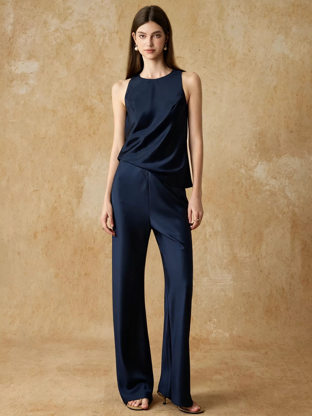 Women's Sleeveless Workwear Two-Piece Set for Wedding Guest Office Business Casual Travel Weekend At Home