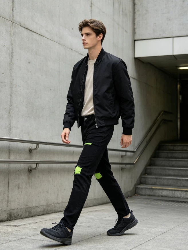Men's Slim-Fit Color-Block Clothing Casual Shirt Everyday Outfit Weekend Wear Seasonal Look