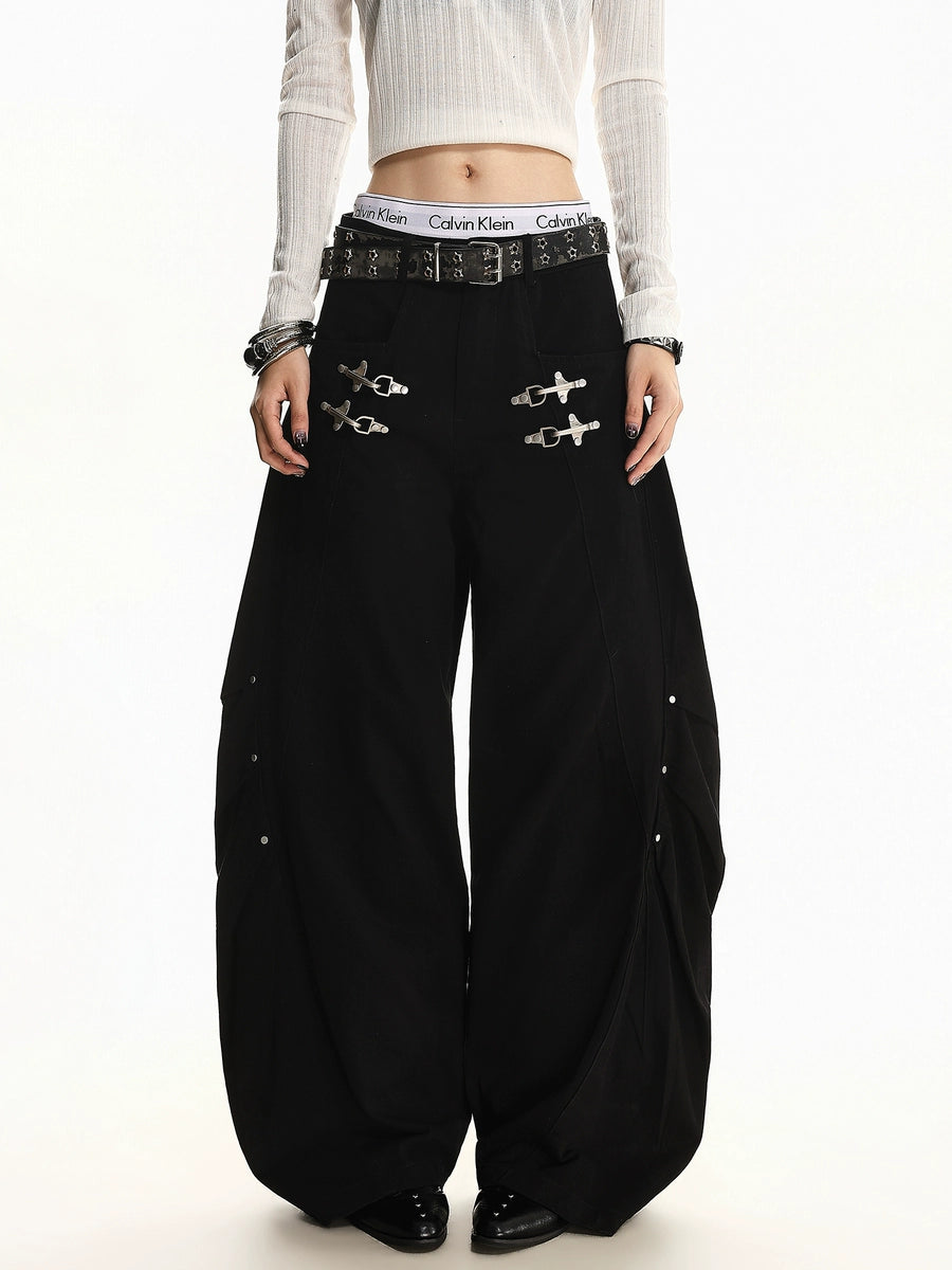 Women's Oversized Retro Wide-Leg Jeans for Casual Outfits Everyday Office Weekend Date Night