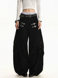 Women's Oversized Retro Wide-Leg Jeans for Casual Outfits Everyday Office Weekend Date Night