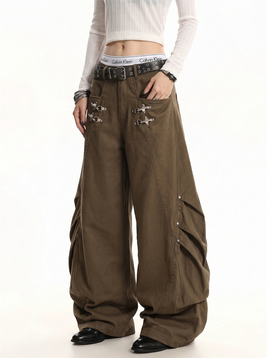 Women's Oversized Retro Wide-Leg Jeans for Casual Outfits Everyday Office Weekend Date Night