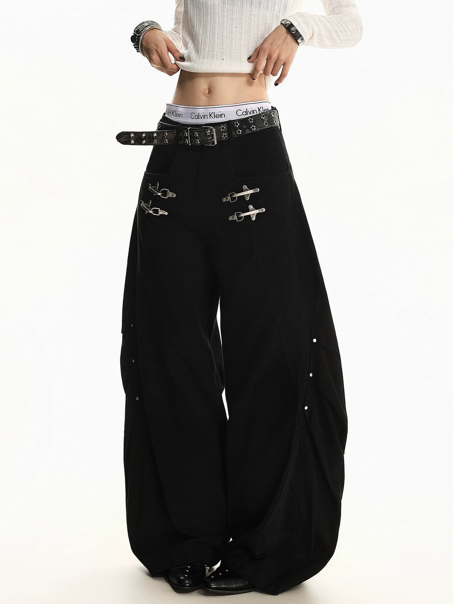 Women's Oversized Retro Wide-Leg Jeans for Casual Outfits Everyday Office Weekend Date Night