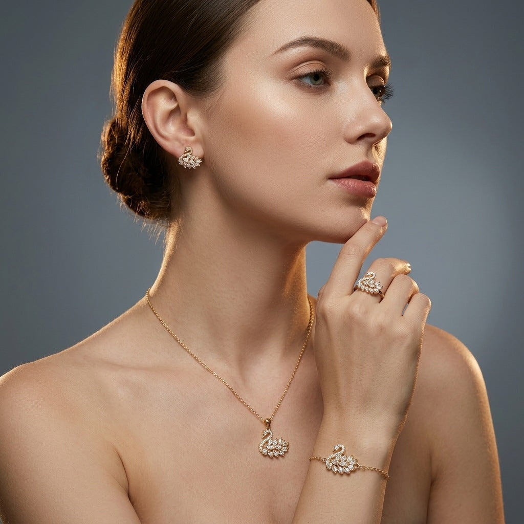 Cubic zirconia earrings by Yoshan, detail view 6