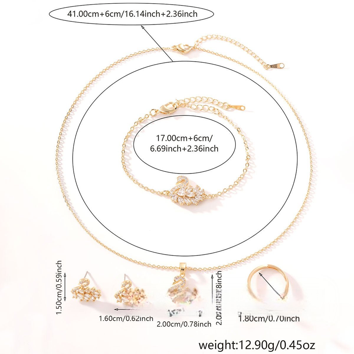 Cubic zirconia earrings by Yoshan, detail view 8