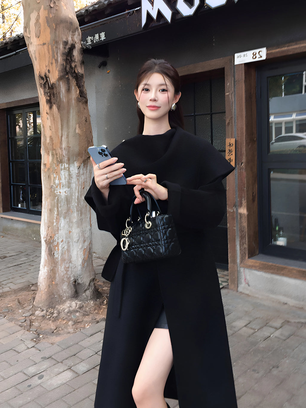 Women's Wool Fall Winter Longline Midi Coat Wrap for Cold Weather Travel Office Holiday Date Night