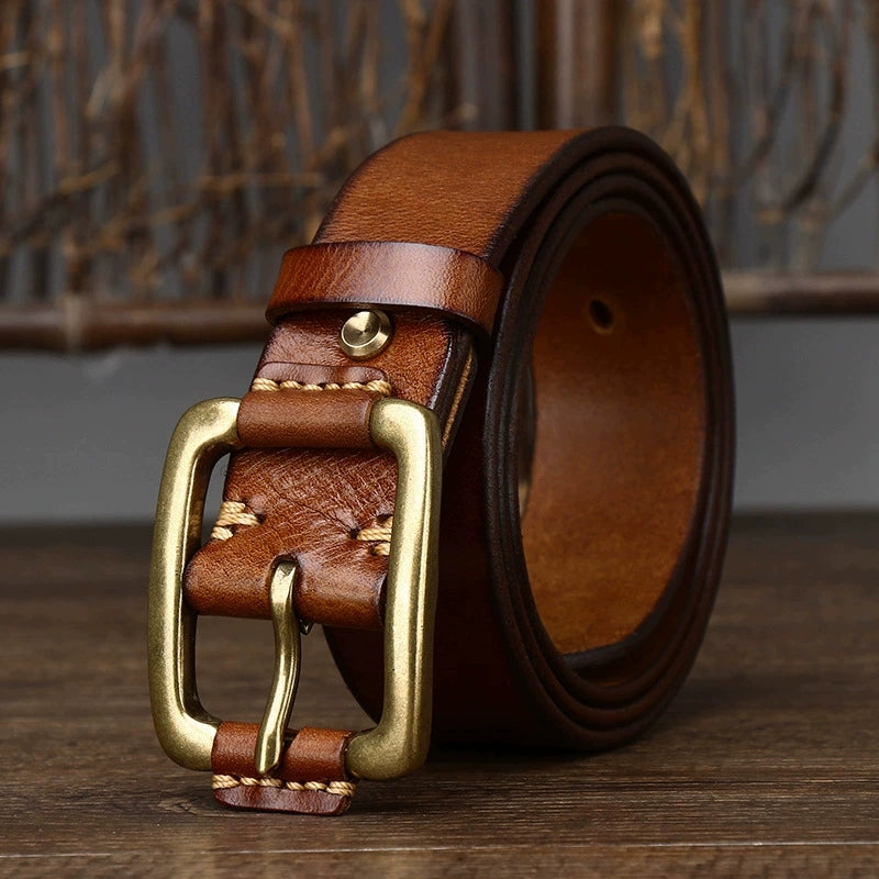 Women's Minimalist Oxidized Leather Korean-style Retro Waist Belt for Date Night Gift Party Designer Office Everyday