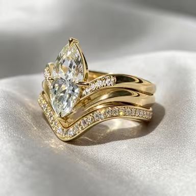 Cubic zirconia ring by Yoshan, detail view 2