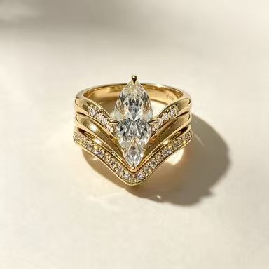 Cubic zirconia ring by Yoshan, detail view 3