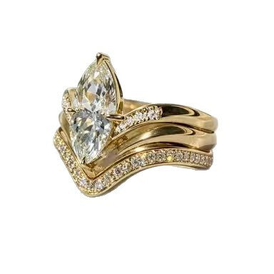 Cubic zirconia ring by Yoshan, detail view 5