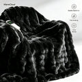 Faux Rabbit Fur Constant Temperature Heated Throw Blanket Usb Shawl Home Office Travel