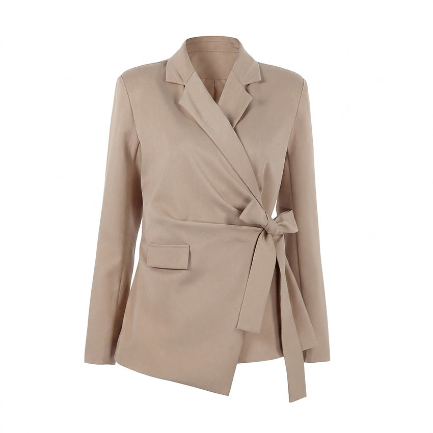 Women's Oversized Lace-up Casual Blazer Workwear Jacket Casual Everyday Wear Womenswear