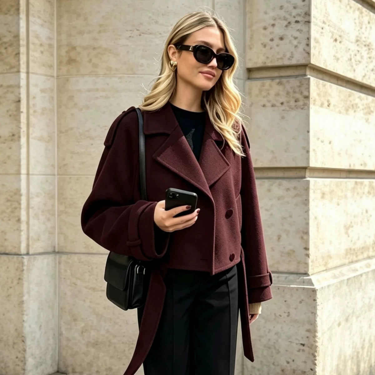 Women's Oversized Cropped Workwear Jacket Casual Coat Casual Everyday Wear Womenswear