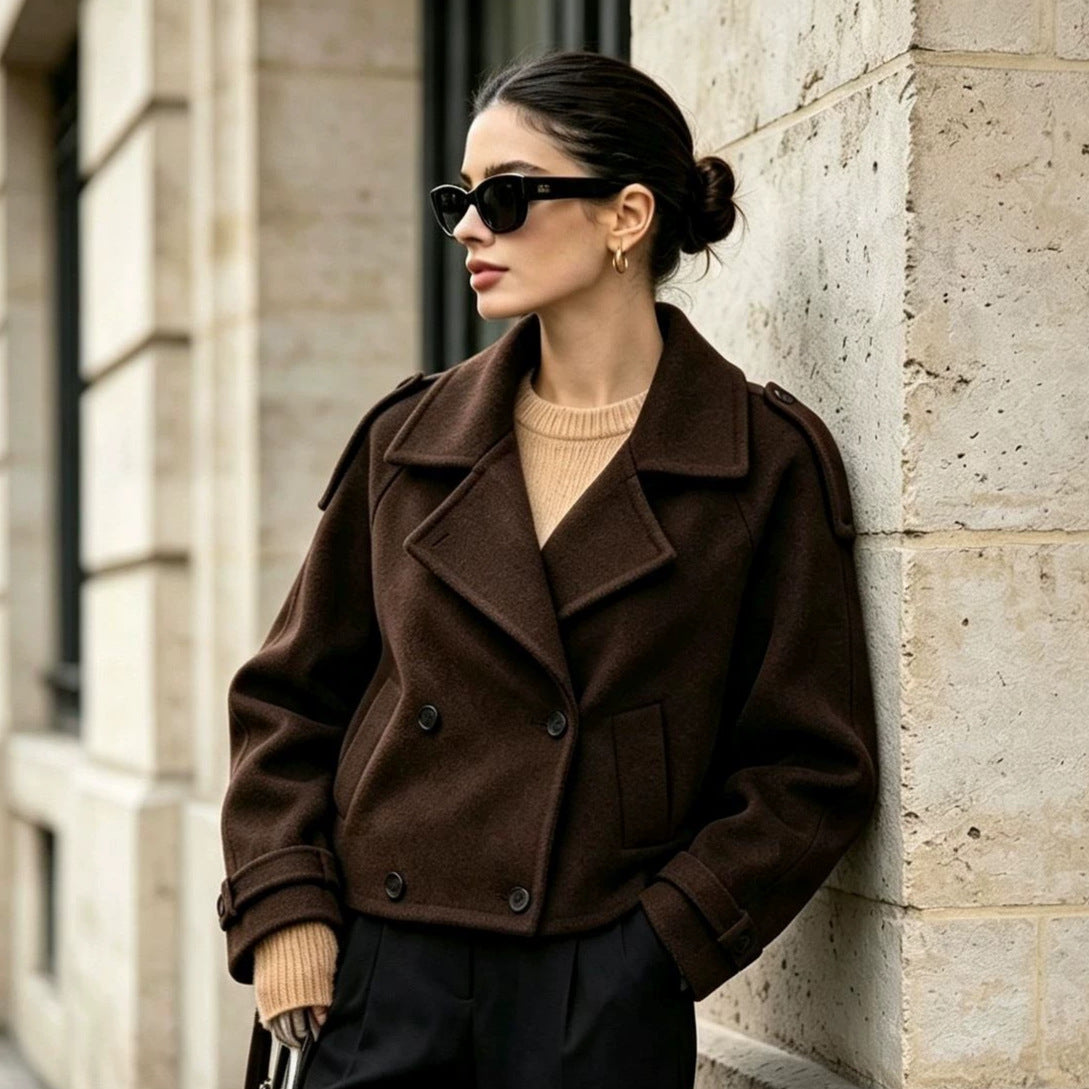 Women's Oversized Cropped Workwear Jacket Casual Coat Casual Everyday Wear Womenswear