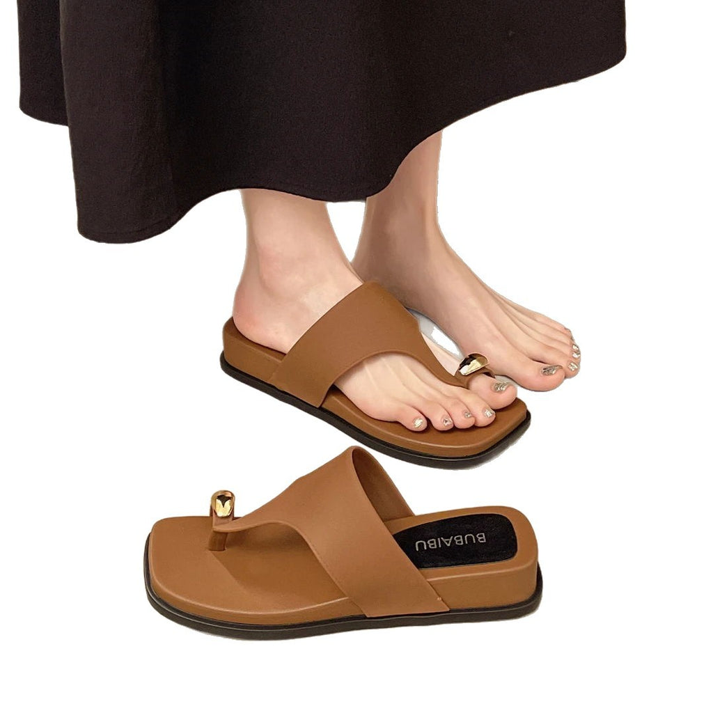 Women's Chunky Sole Korean-style Outdoor Sandals Heeled Sandals