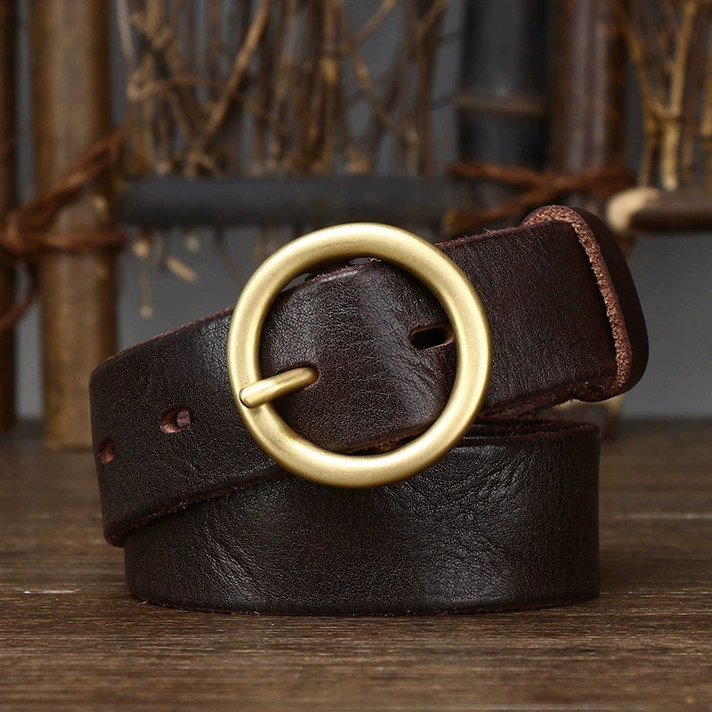Women's Pin Buckle Leather Retro Waist Belt for Date Night Gift Party Versatile Designer Office Everyday