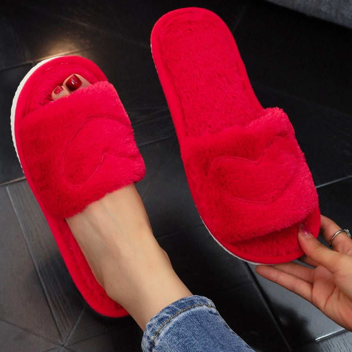 Women's Plush Slippers Outdoor Mules Casual Everyday Wear Womenswear