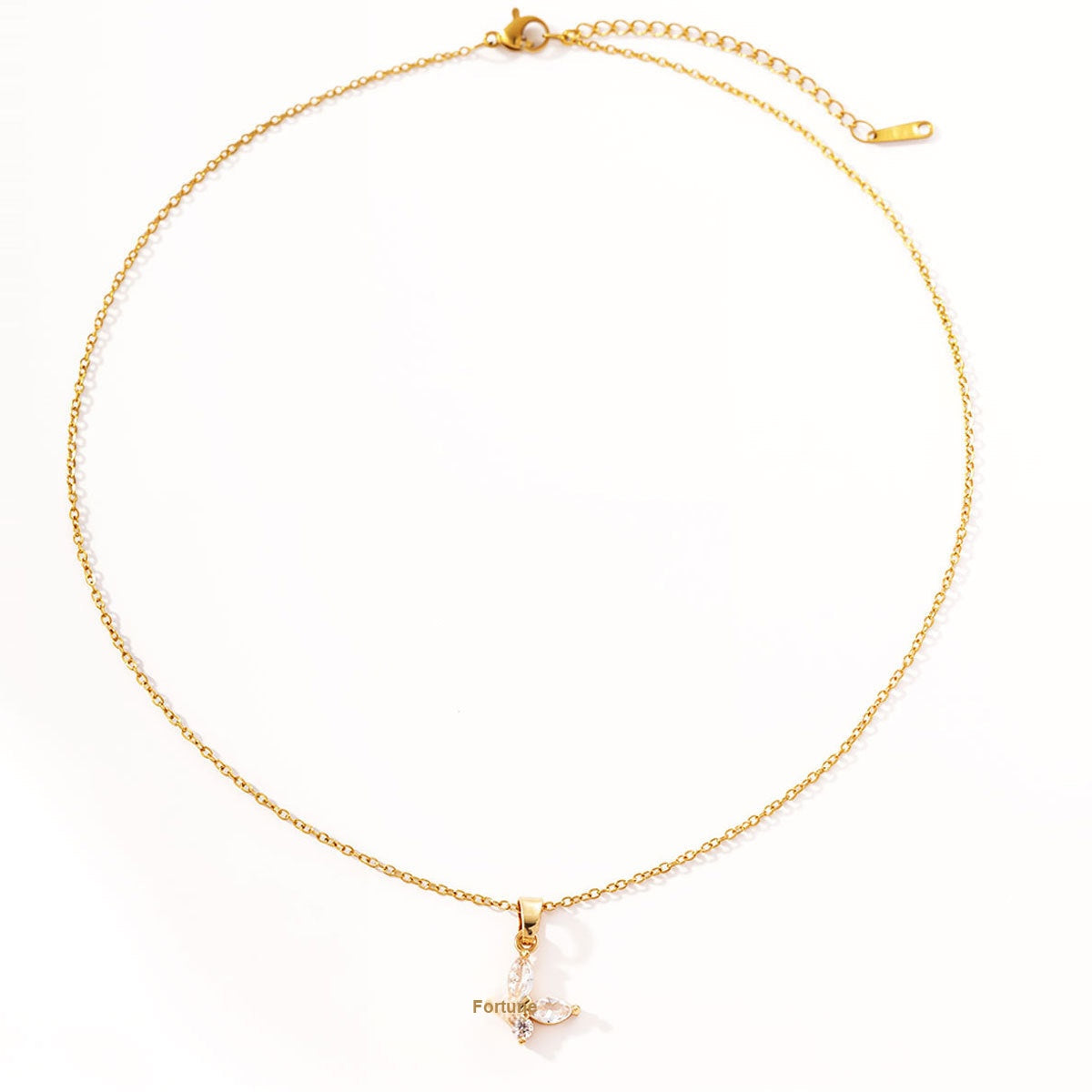 Cubic zirconia pendant necklace by Yoshan, detail view 6