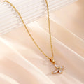 Gold cubic zirconia pendant necklace by Yoshan