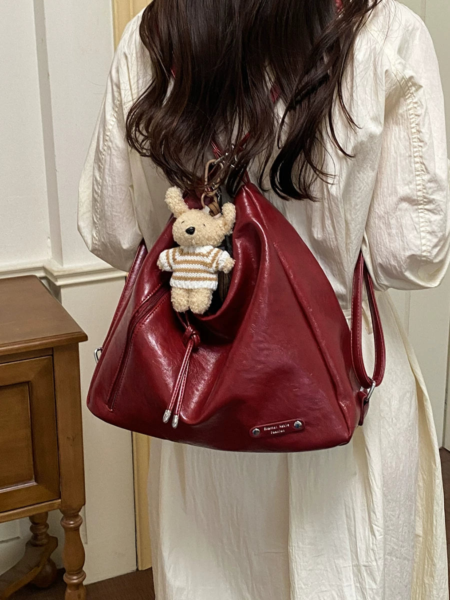 Women's Waxed Fall Winter Office Workwear Retro Tote Bag Shoulder Crossbody Purse Work Travel Everyday Purse