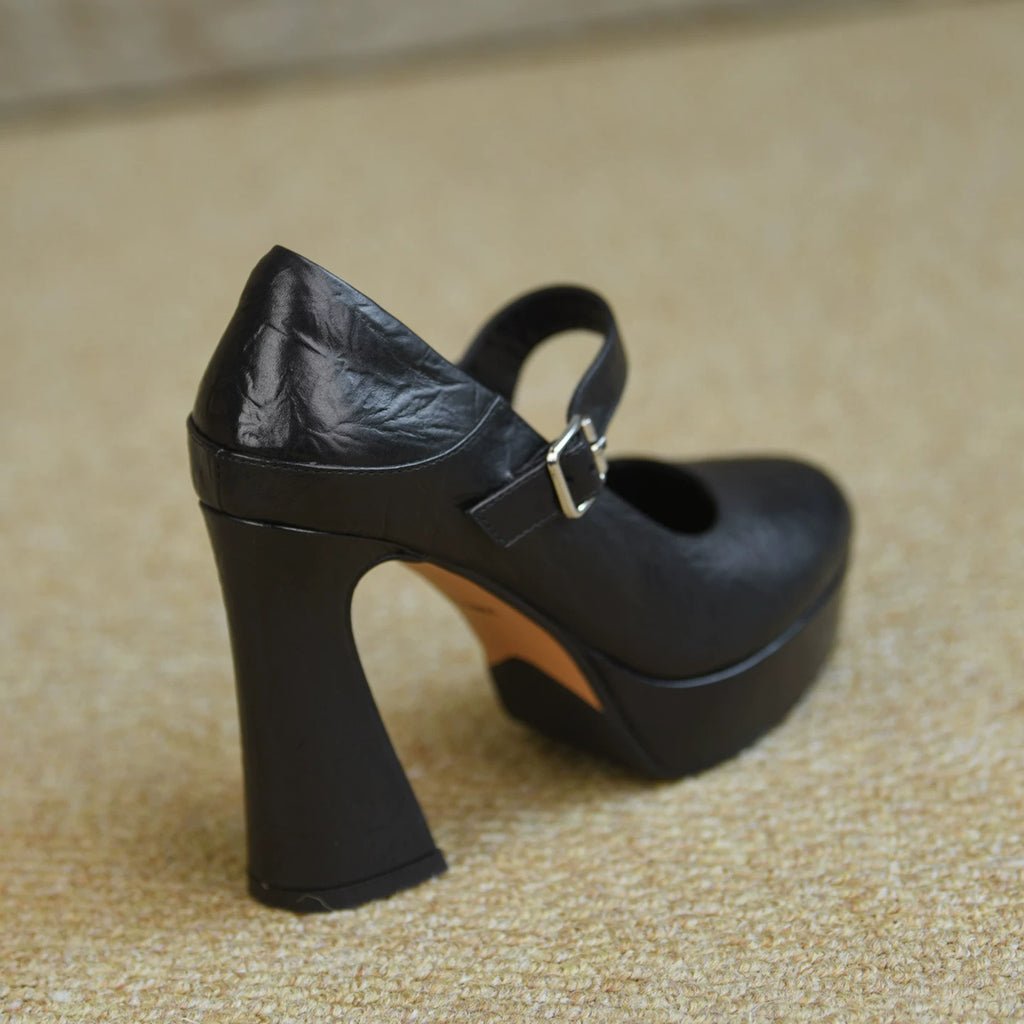 Women's Chunky Sole Platform Block Heel High Heel Pumps Closed-Toe Dress Heels Wedding Guest Cocktail Party