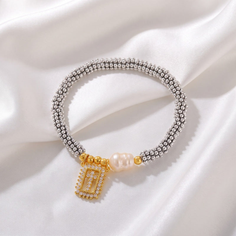 SL pearl cuff bracelet by Yoshan