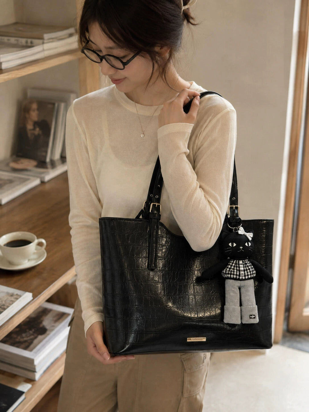 Women's Large-capacity Commuter Office Workwear Tote Bag Shoulder Crossbody Purse Work Travel Everyday Purse