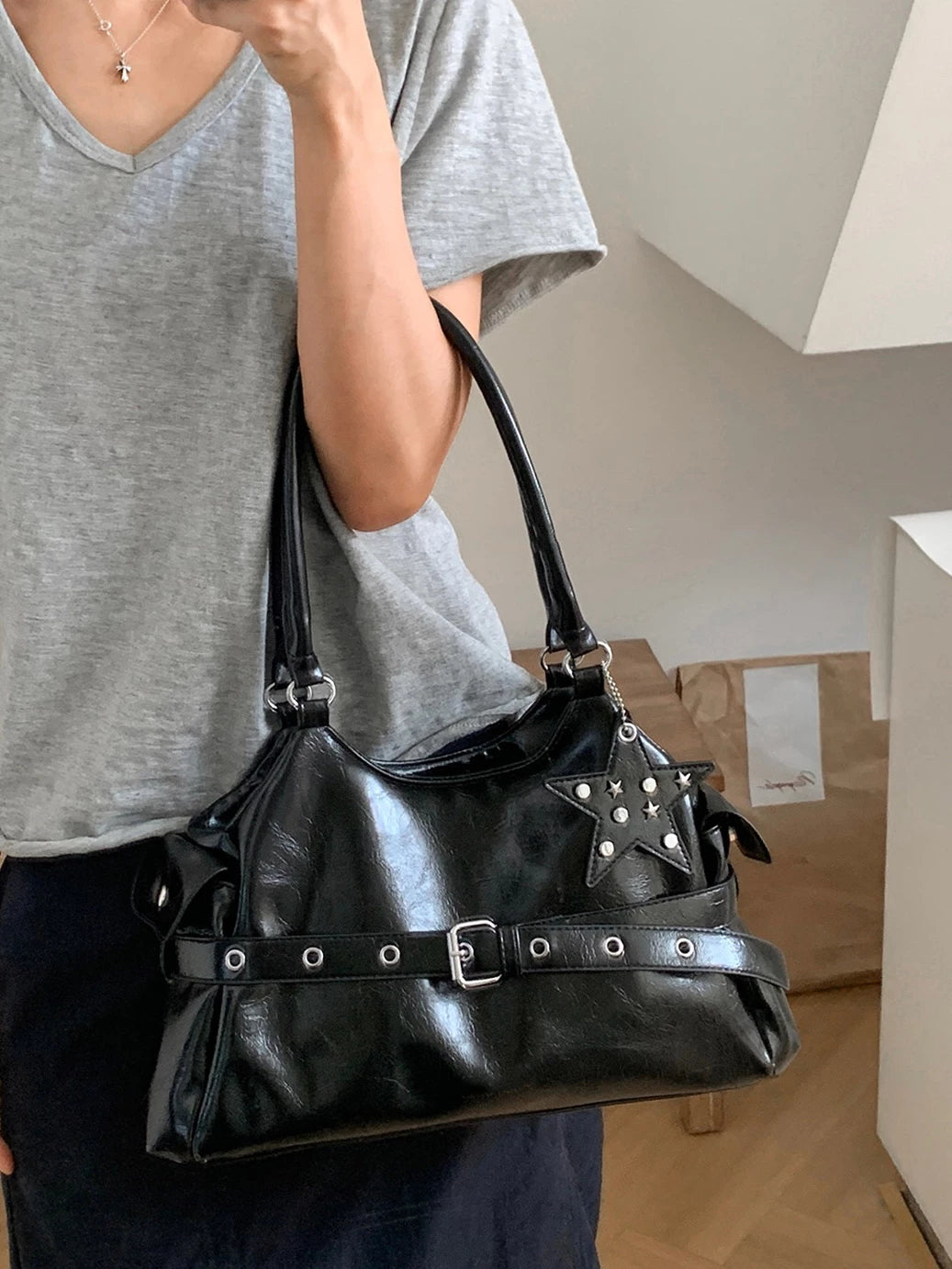 Women's Waxed Commuter Office Designer Workwear Tote Bag Shoulder Crossbody Purse Work Travel Everyday Purse