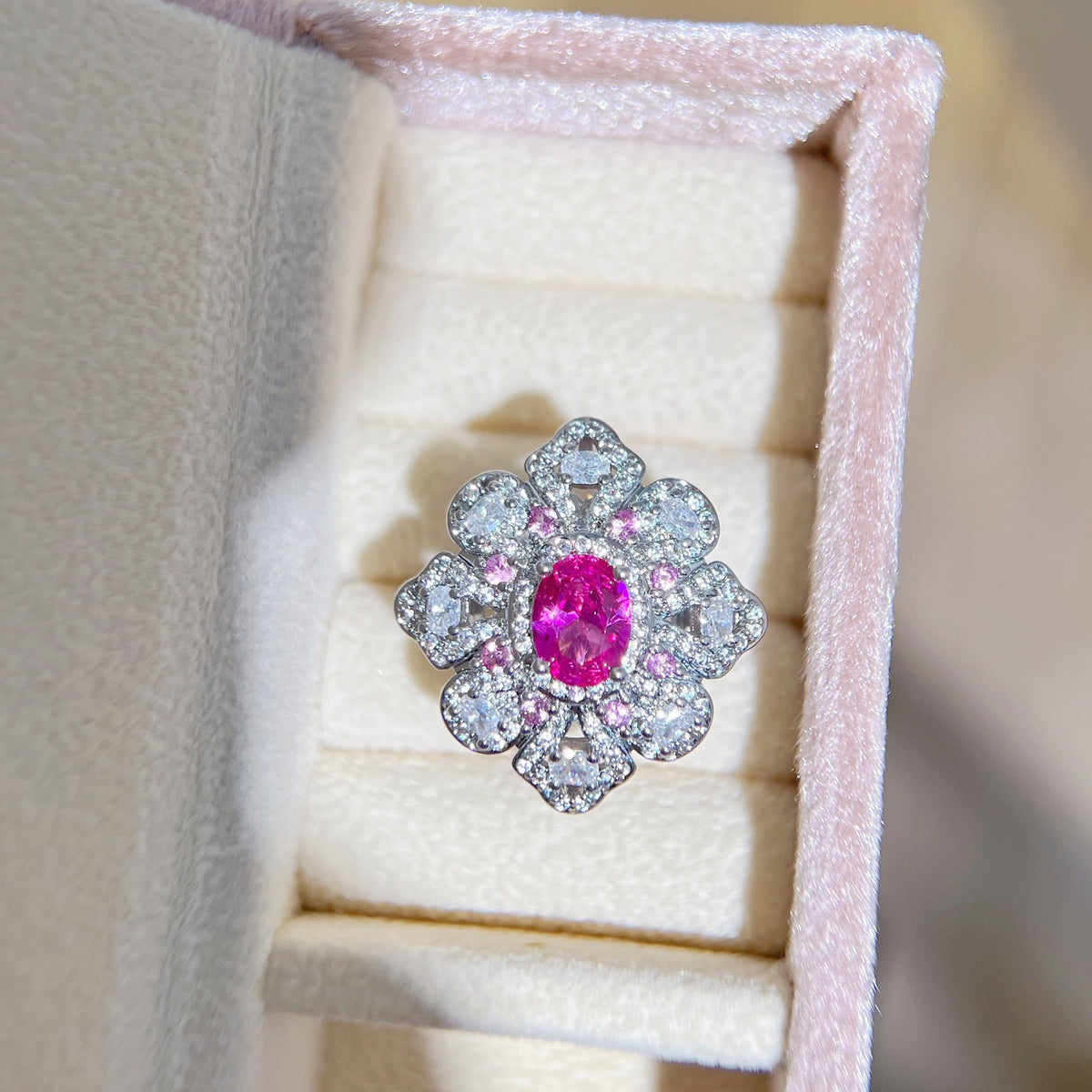Cubic zirconia jewelry set by Yoshan, detail view 5