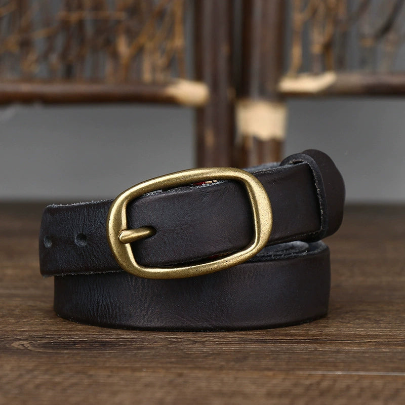 Women's Pin Buckle Commute Frosted Oxidized Office Leather Suede Workwear Retro Waist Belt for Date Night Gift Party Versatile Designer Everyday Vacation